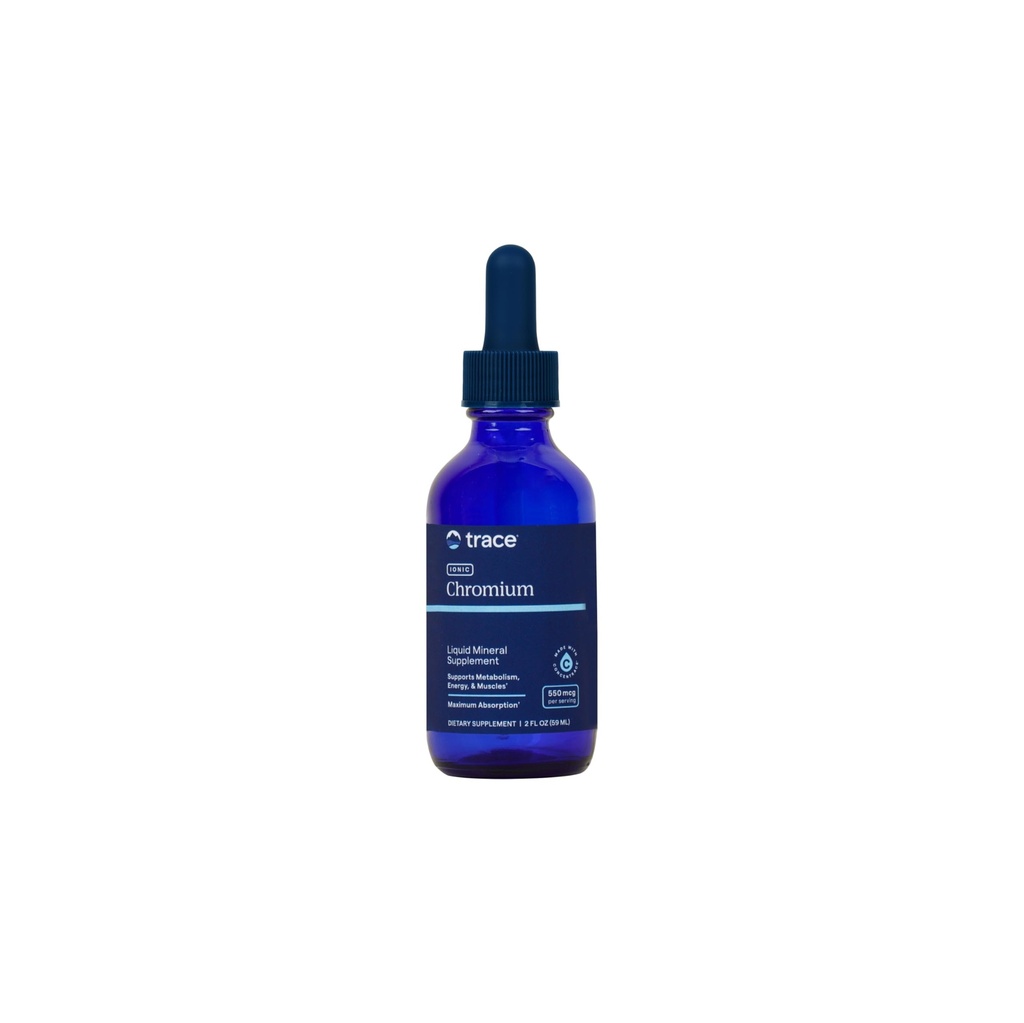 Trace Minerals Ionic Chromium 550 mcg - Toidulisandit, et toetada energia ja lihaste kasvu - Vedel tilk täiendada magneesiumi, kroomi, kloriidi ja rohkem - 2 fl oz (umbes 48 serveerimist)