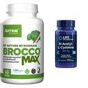 Jarrow BroccoMax Sulforaphane Generator and Life Extension N-atsetüül-L-Cysteine Immune & Respiratoorne tugi Bundle, 60 Loe igaüks