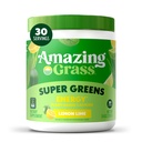 Amazing Grass Greens Blend Energy: Smoothie Mix, Super Greens Powder & Plant Based Caffeine with Matcha Green Tea & Beet Root Powder, Sidrunlubja, 30 Servings (pakendamine võib varieeruda)
