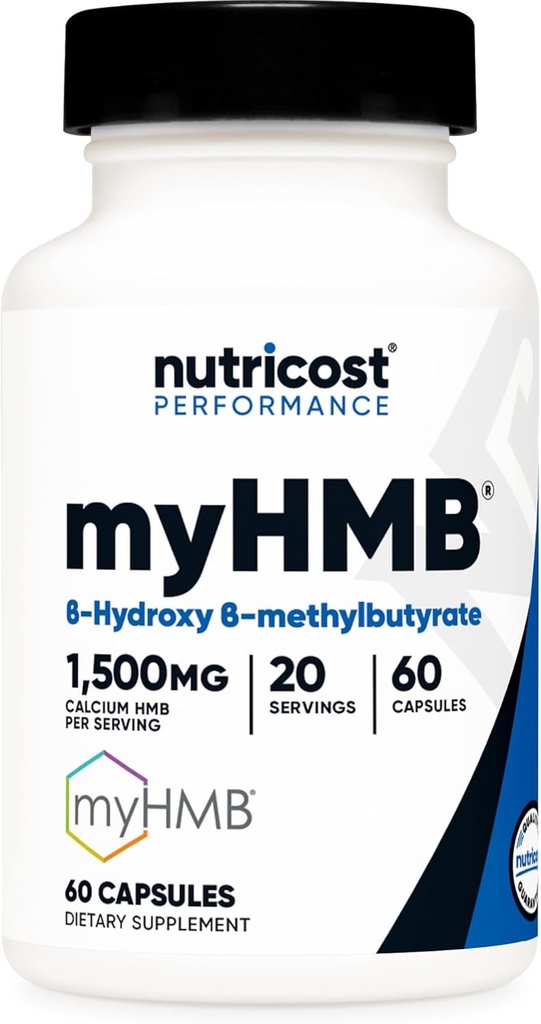 Nutrikost MyHMB kapslid 1500MG Kaltsium HMB Serving, 60 kapslit, 20 Servings - Performance Line, Kaltsium B-hüdroksü B-metüülbutüraat Monohüdraat