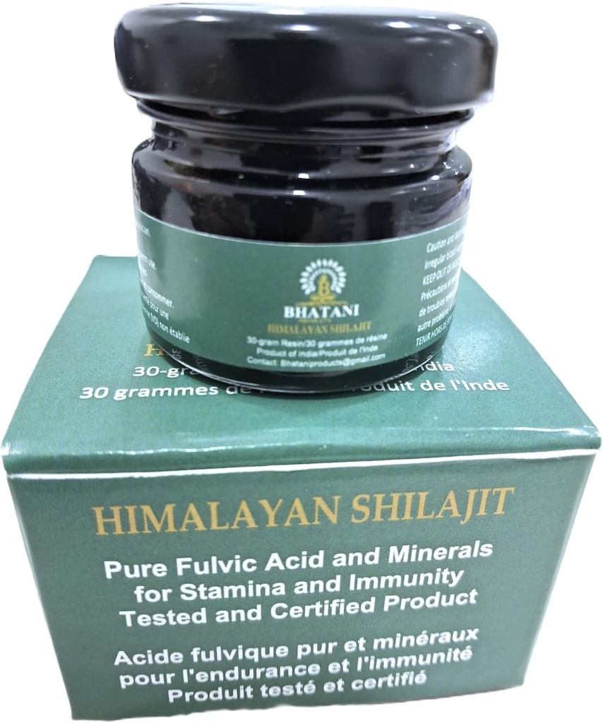 Himaalaja Shilajit Authentic Vasin 30 grammi, 82% Fulvic Acid, 18000 jalga Himalayan Range. Labor on testitud, müüdud Bhatani toodete poolt ja tarnitud ainult.