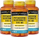 Mason Natural Kaalium Gluconate 595 mg, 300 päeva pakkumine, 100 tabletti (3. pakendis)