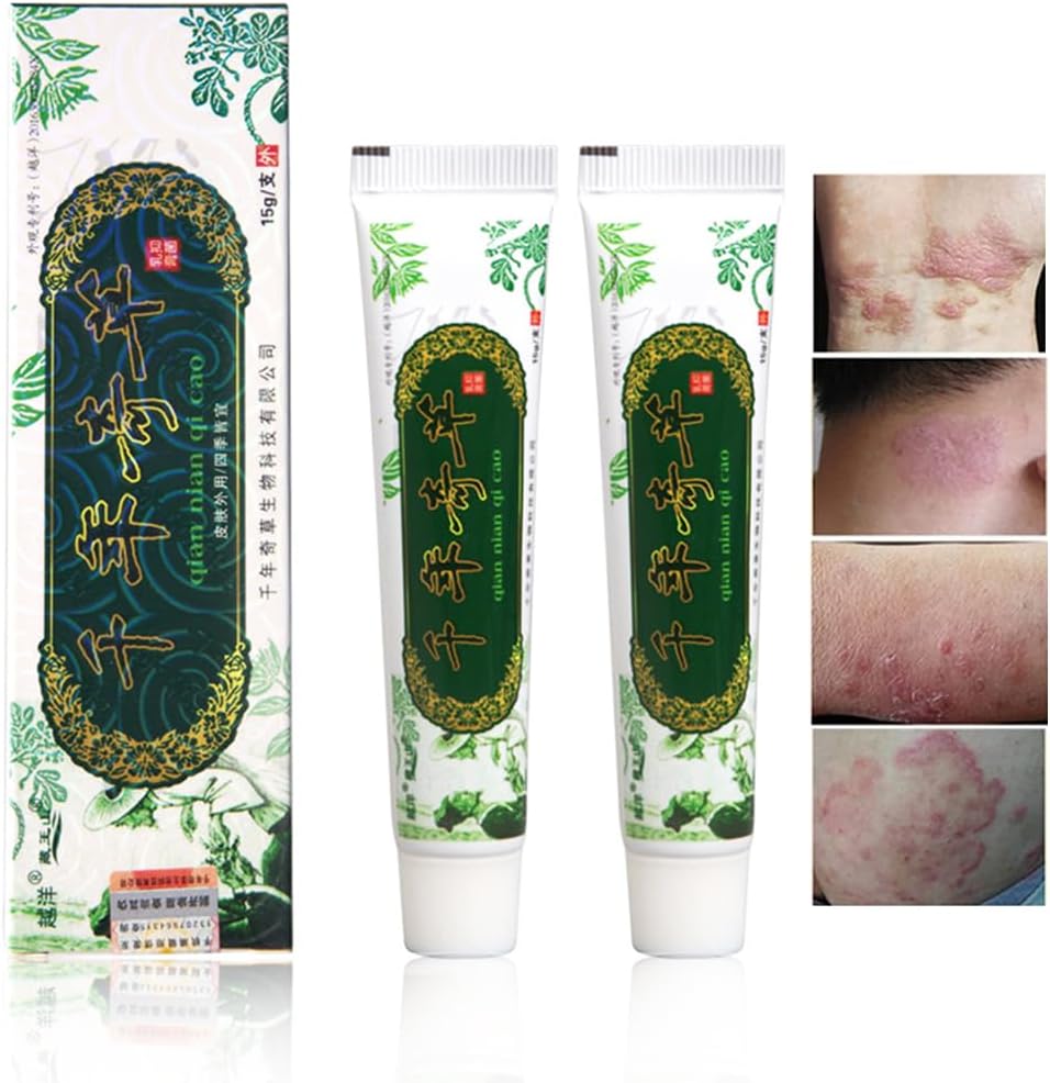 Ülemeremaa Tuhandeaastane taimne kreem Hiina taimne ekseem, psoriaasi kreem dermatiit ja ekseem sügelus psoriaas JIULIN salv (2PCS)