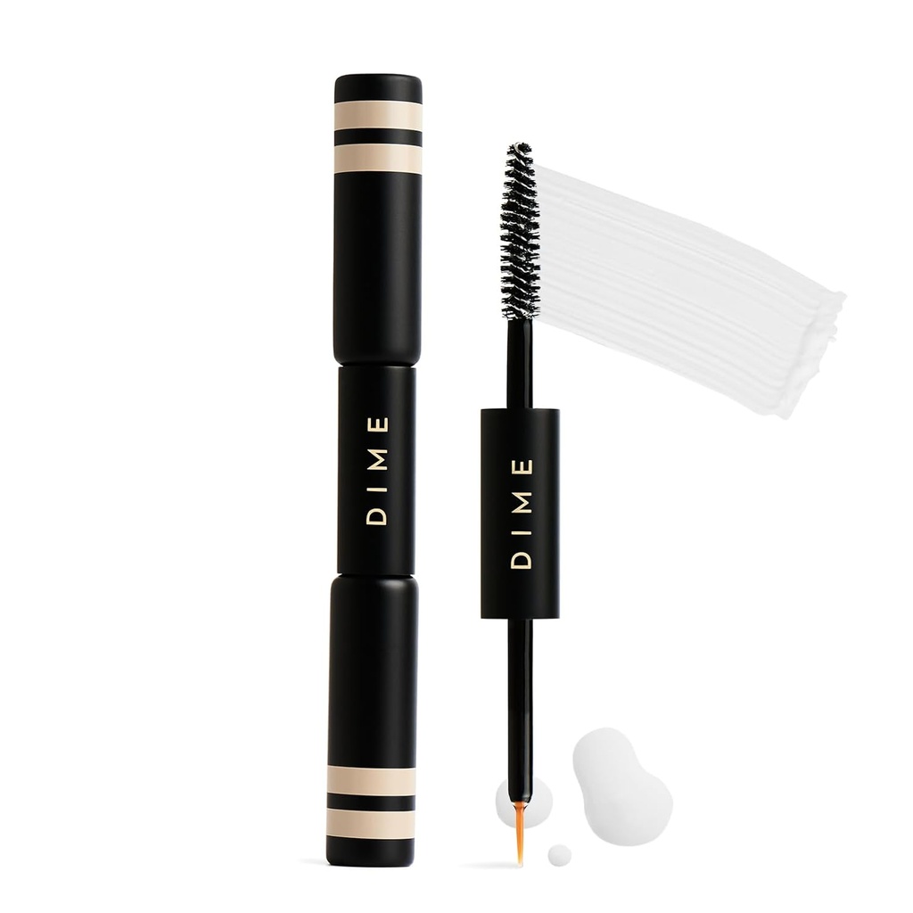 DIME Beauty Boost Duo, Travel-Size Eyelash Boost Seerum ja kulmud Suurendades Gel Combo, Lash ja kulmude kasvu Seerum, 3 ml Iga