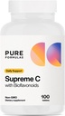 PureFormulas Kõrgeim C koos bioflavonoididega - 100 tabletti | 1000 mg C-vitamiini, tsitruseliste bioflavonoidide kompleks, Rose HIPS | Immuunsüsteemi tugi ja antioksüdantide võimendus | Allergeenivaba