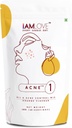 I AM LOVE Acne Negtive Supplement Powder - 180 g meestele ja naistele | Vähendage liigset õli, kerge kuni mõõduka akne apelsinid ja avatud poorid | Taimne nahalisand B komplekssete vitamiinidega, tsink, kroom