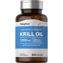 Piping Rock Krill Oil 1000mg Softgels | 60 Count | Supplement for Women and Men | with Omega 3, Astaxanthin, EPA, DHA | Non-GMO, Gluteenivaba