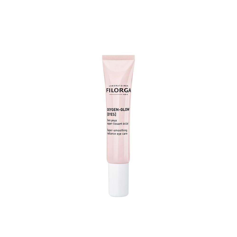Filorga Oxygen-Glow Super Smoothing Eye Cream, Kombineerib Hüaluroonhapet ja Ensüüme Väsinud Silmade, Puffinessi Ja Tumedate Ringide Kiireks Päevaseks Raviks, 0,5 Fl Oz (Pakk 1)