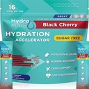 Elektrolüütpulber Suhkruvaba hüdratatsiooni pakendid Black Cherry HydroMATE 16 pulgad