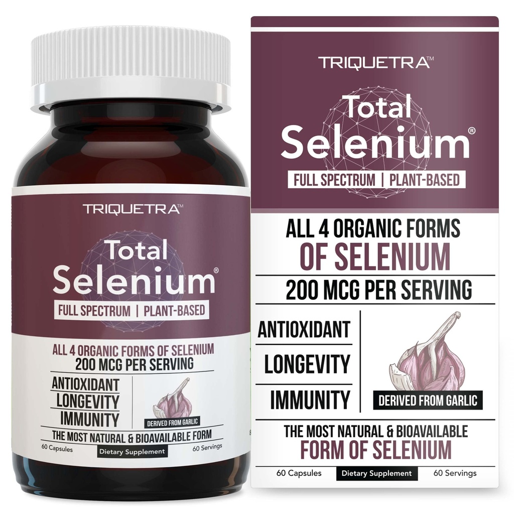 Kogu seleen - 200 mcg, taimepõhine seleen - täisspekter, sisaldab 4 olulist orgaanilist seleeni vormi, sealhulgas selenometioniini - saadud küüslaugust - 60 kapslit