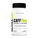 NutraBio CaffPlus, kahe lähtekoodiga kofeiin Theanine'iga tervisliku energia suurendamiseks - 60 köögiviljakapslit