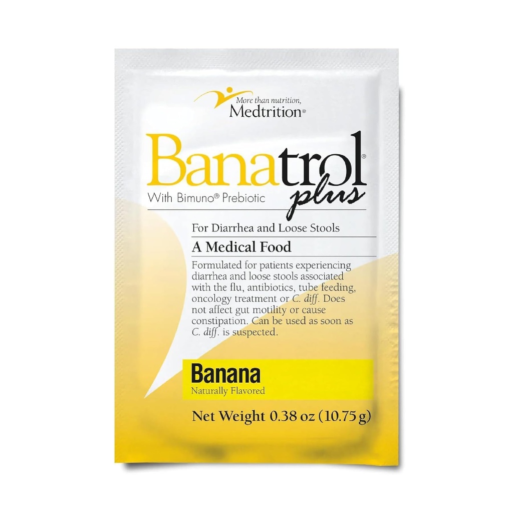 Banatrol® looduslik kõhulahtisusevastane ravim prebiootikumidega, kroonilise kõhulahtisuse leevendamine, IBS, korduv kõhulahtisus, kliiniliselt toetatud meditsiiniline toit, mittekinnisus, 25 serveerimist (banaan)