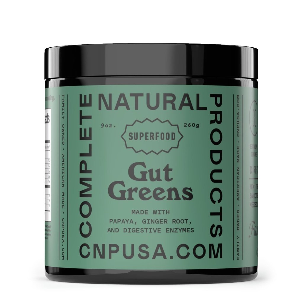 Gut Greens Superfood Powder Formula Supplement - Amazing Toores Seedeensüümi Toidulisandid Grass Mix, 9oz, 30 Servings