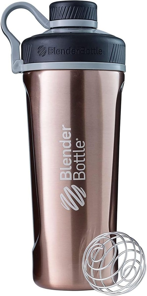 BlenderBottle Radian Shaker Cup Isoleeritud roostevabast terasest veepudel traadi viskiga, 26-kordne, vask