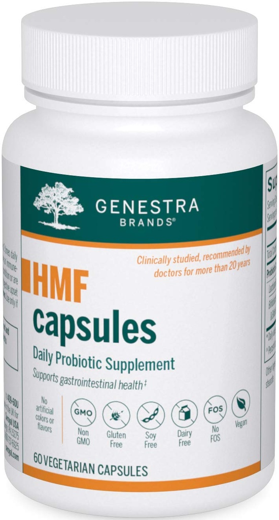 Genestra Brands HMF kapslid | Probiootiline valem tervisliku soolestiku Flora toetamiseks | 60 kapslit