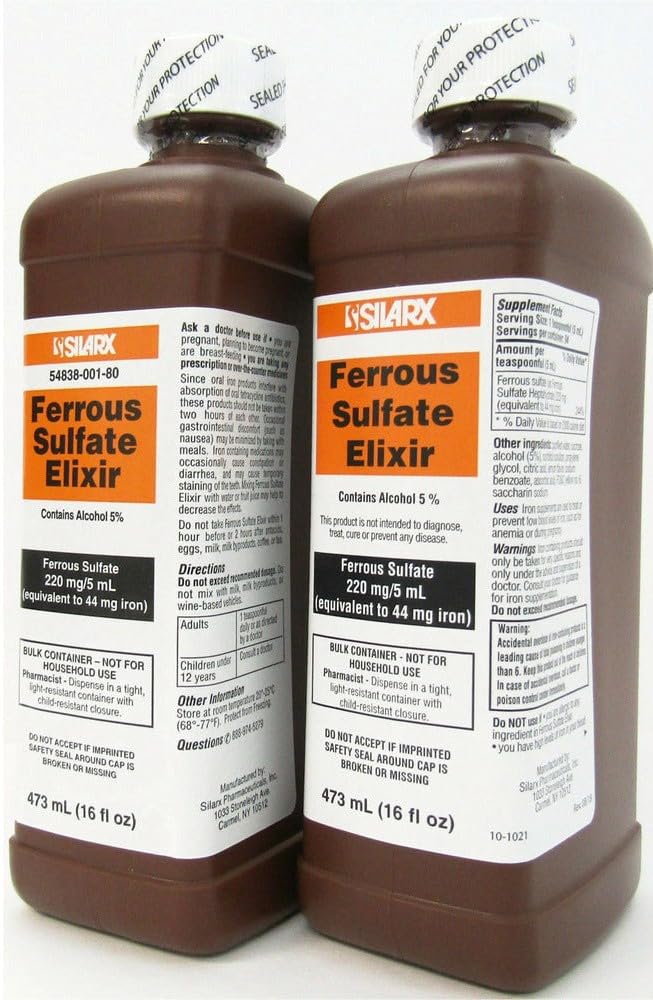 Sulfate Elixir 220mg/5mL 16oz pudel - 4 Pack