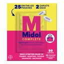 Midol Complete On The Go Caplets atsetaminophen menstruaalsümptomite leevendamiseks, perioodi kramp ja menstruaalvalu leevendamiseks, 50 loend (25 kotti 2)