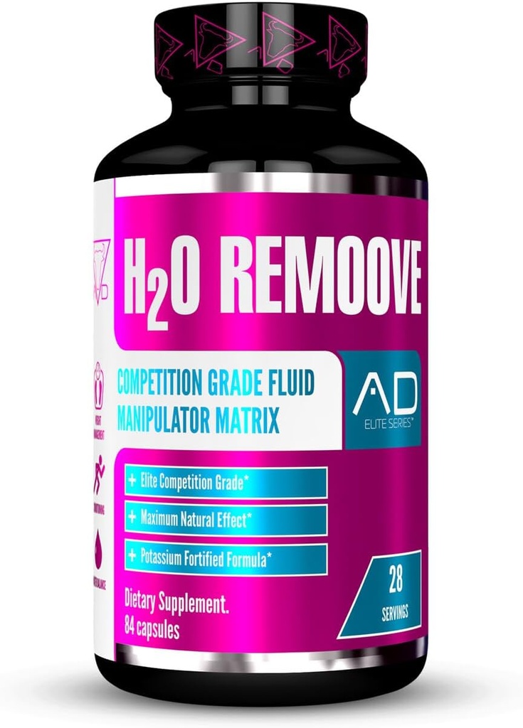 Projekt AD H2O eemaldage toitainete diureetikumide veehaldussüsteem, mis sisaldab kaaliumi säästvat valemit, mis on mõeldud kuivama, kergema ja vaskulaarsema välimusega füüsika edendamiseks (28 serveerimist)