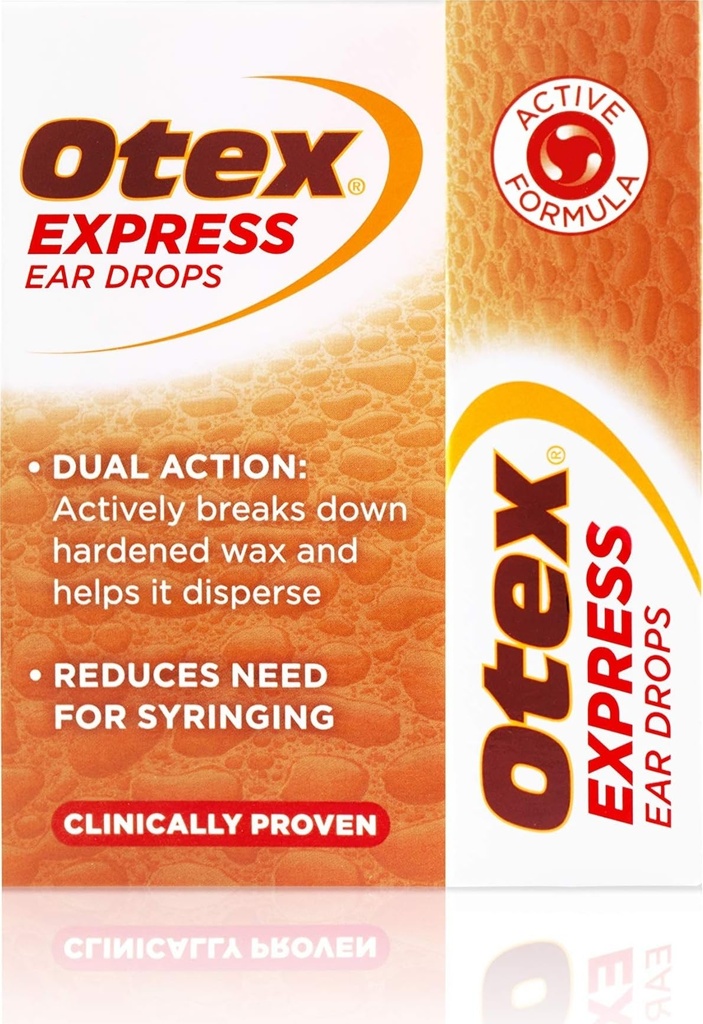 Otex Express kõrvatilgad karastatud kõrvavaha jaoks, 10 ml
