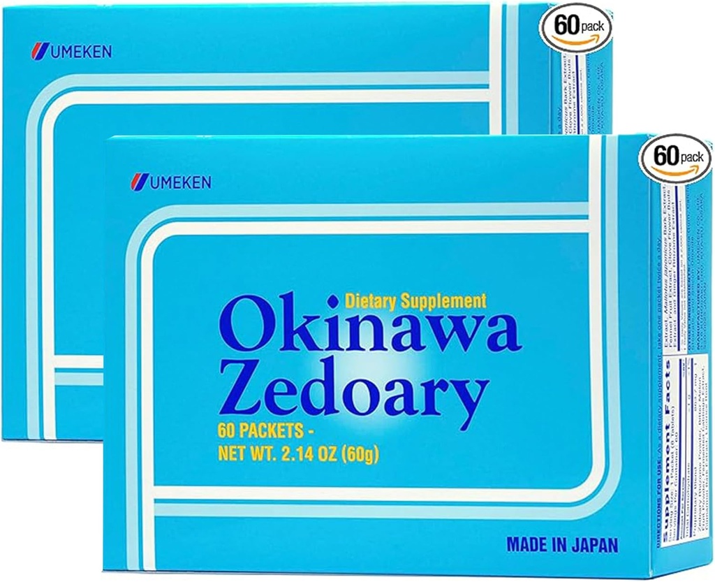 Umeken Okinawa Zedoary Purple and White Turmeric with Fermented Cabbage Extract, Gut Health Supplements for Women and Men, Zedoary Juur, Kurkum täiendus, 60 Count, Pack of 2