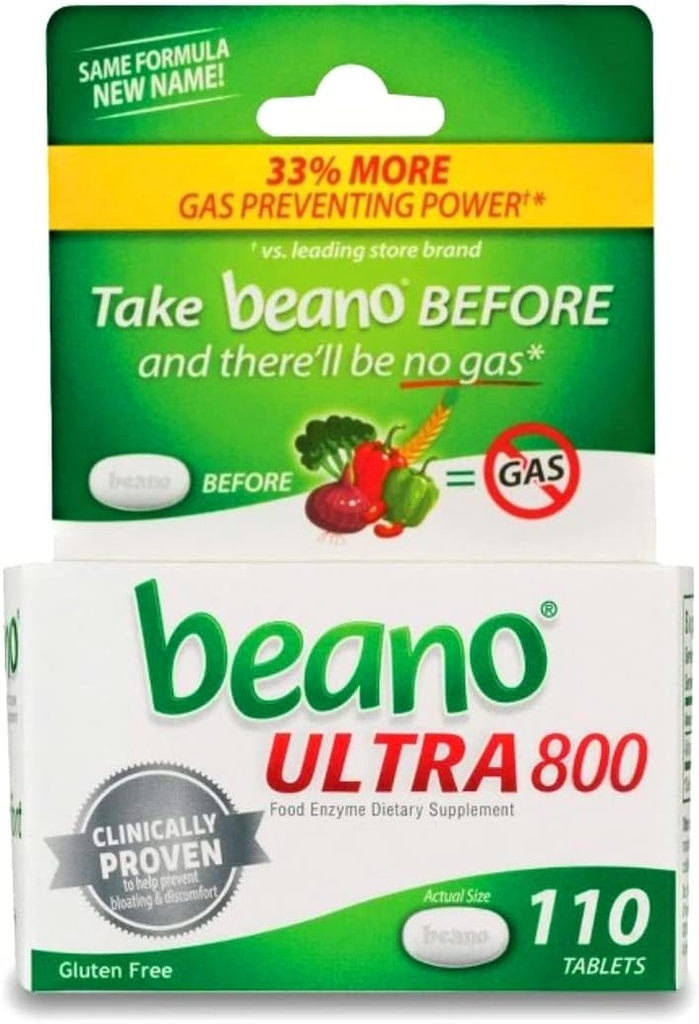 beano174; toiduensüümi toidulisandi tabletid - 110ct