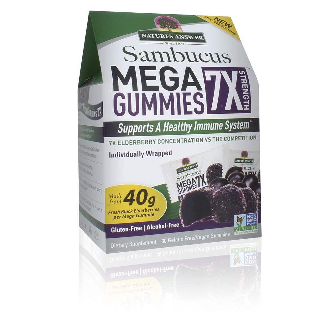 Looduse Vastus Sambucus Mega Gummies 7x (30 Gummies)