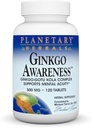 Planeeditaimed Ginkgo teadlikkuse tabletid, 120 loend