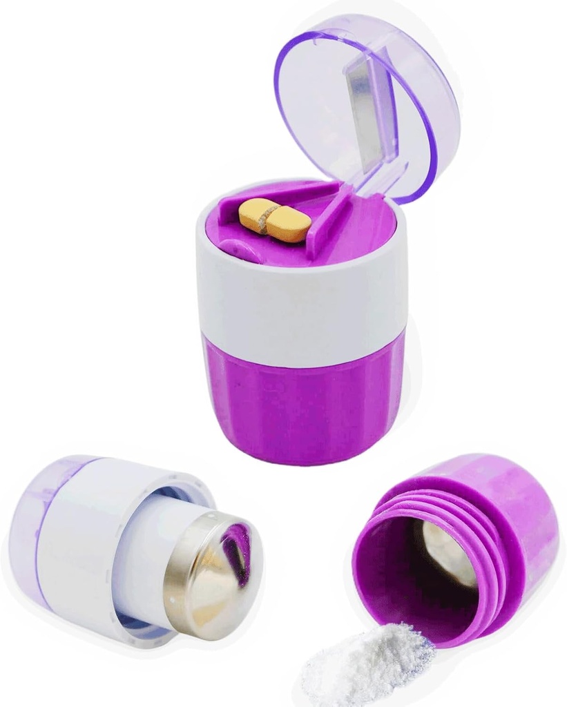 KIRIYUUK Pill Purustaja ja Grinder, purustab mitu tabletti peeneks pulbriks, roostevabast terasest, ideaalne reisimiseks, Ablet Pulverizer sobib reisimiseks, Suur Toitetoru kasutamine ja lemmikloomad, igapäevane kasutamine