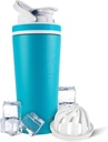 Ice Shaker Isolated Stainless Steel Shaker Bottle | 26oz, Caribbean | Cold for 30+ Hours | Isoleeritud karikas Twist-on Agitator | Lõhnavaba pudel proteiinikokteilide, vee, smuutide, kokteilide jaoks