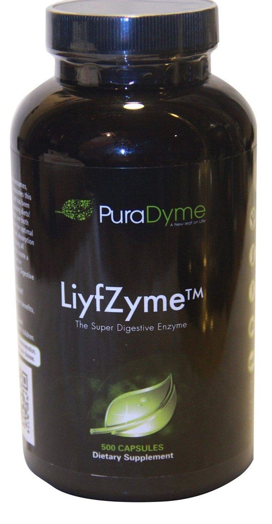 PuraDyme LiyfZyme'i taimepõhine seedimine ja toidulisand - 500 köögiviljakapslit. Lou Corona