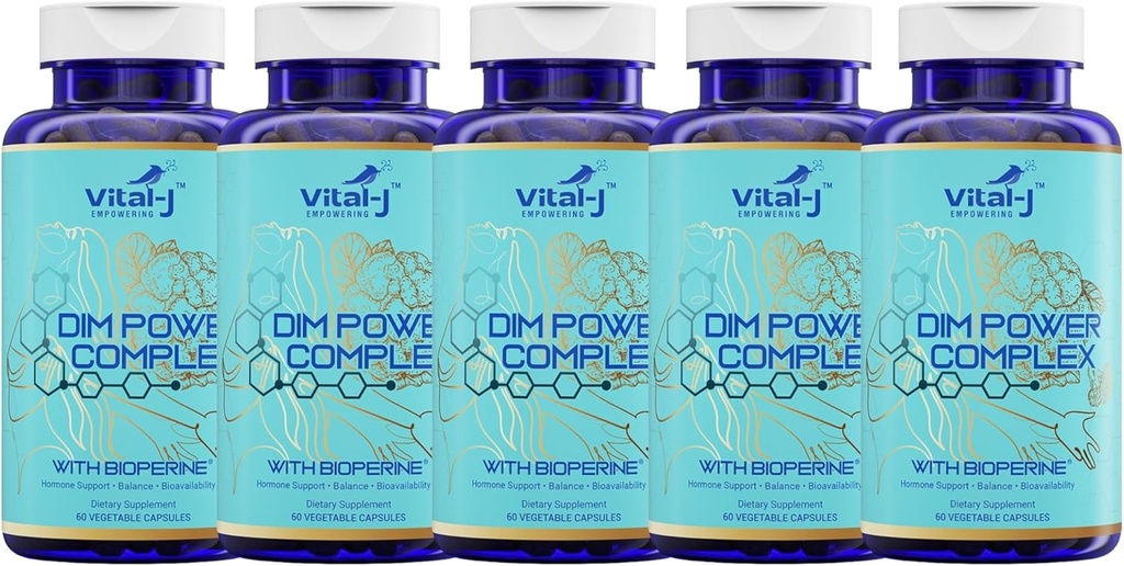 4-in-1 DIM potentsi kompleks 300mg - östrogeeni tasakaal ja ainevahetus, energia ja menopausi tugilisa koos bioperiiniga (x4), kaltsiumi ja brokoli ekstraktiga - naistele ja meestele 150 serveerimist