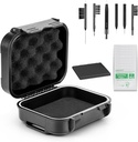 18 tükid Seadke kõrge tihendiga veekindel kuulmisabi ümbris väljatõmmatava käsna, Drop-Proof, Shock-Proof ja Crush-Proof Storage Box, kuulmisabi abivahendid koos puhastuskomplektidega