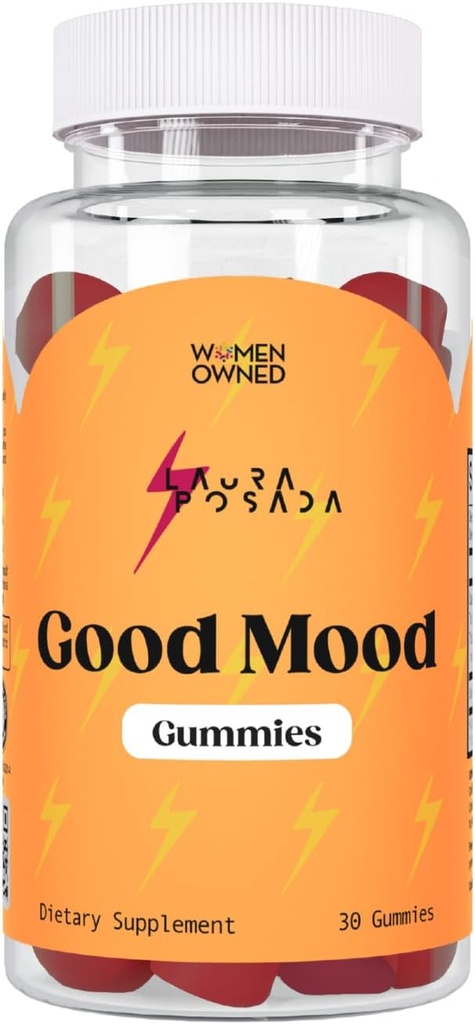 Laura Posada Mood Support Gummies Safran Supplement 30 Count 100% looduslik | No hormoonid või kemikaalid | Julmusvaba | Naiste omandis firma | Gluteenivaba | Valmistatud USAs