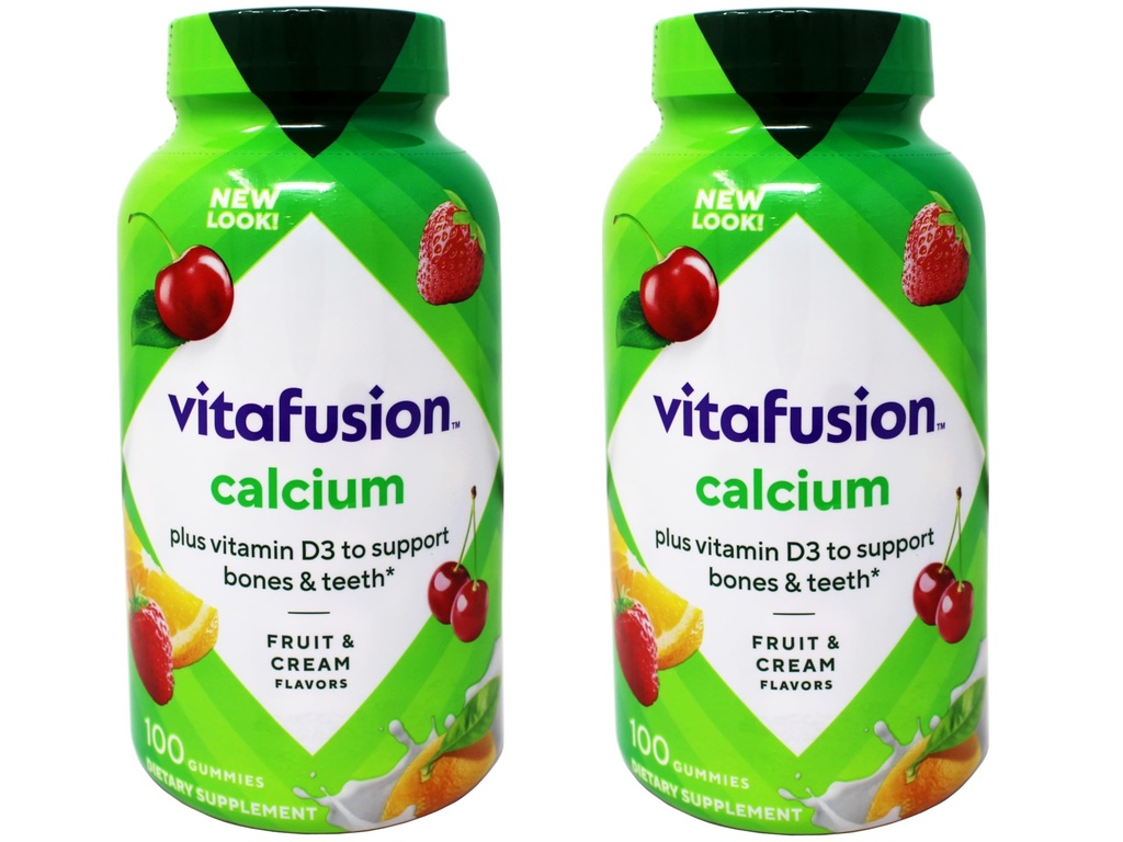 Vitafusion Kaltsium, Gummy JKHyWW vitamiinid täiskasvanutele, 500 mg, 100 loendit (2 pakendis)