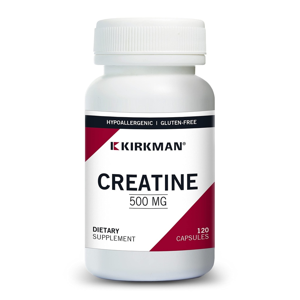 Kirkman Kreatiin 500 mg - hüpoallergeenne | 120 taimetoitlast kapslit | Aminohape