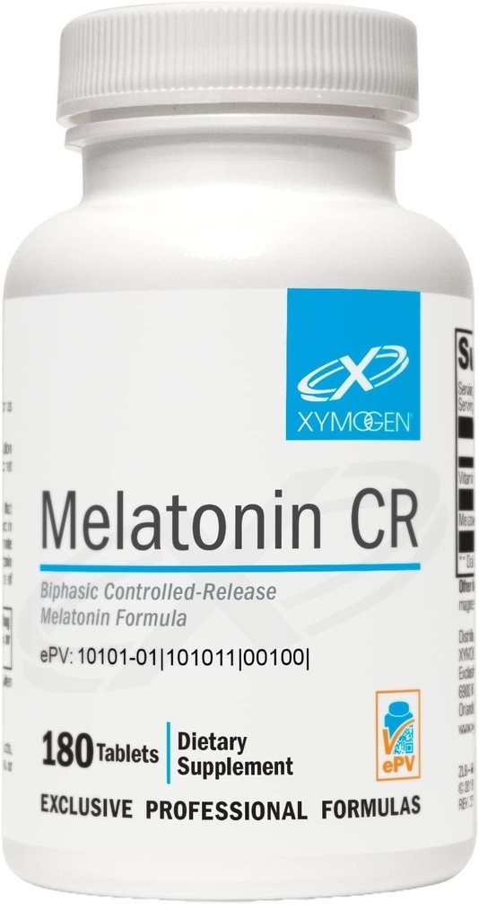 XYMOGEN melatoniin CR - Melatoniin 5 mg toidulisand koos vitamiiniga B6 - öine + immuuntoetus - bifaasiline kohaletoimetamine vabaneb kiiresti ja seejärel pidevalt (180 laiendatud vabastavat tabletti)