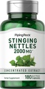 Piping Rock Stinging Nettle Kapslid 2000 mg | 180 Pills | Kontsentreeritud Leheekstrakt | Mitte-GMO & Gluteenivaba Taimne Täiendus