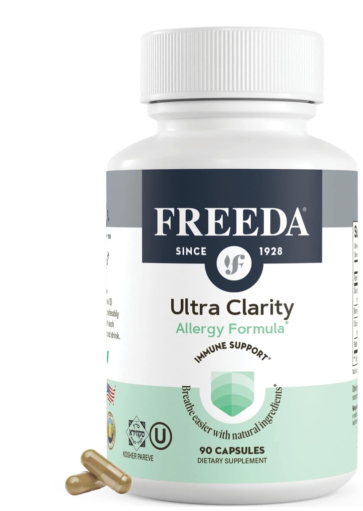 FREEDA looduslik allergia valem Quercetin, Bromelain & Nettle Leaf - Kosher Certified ja Vegan - toetab tervislikke siinus & hingamisfunktsioone - mitte-uimane immuunsus hooajalise heaolu jaoks