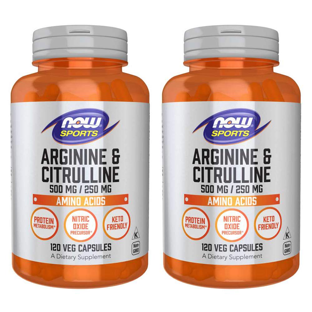 Arginiin & tsitrulliin 500/250mg - 120 kapslit (2 pakendit)