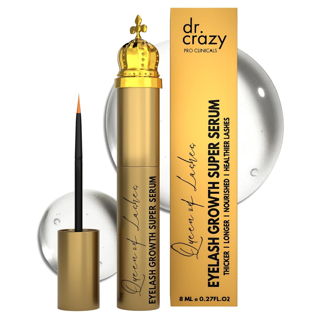 Lashes Peptiidide Kasvuseerum - Lash & Brow Enhancer Peptides & ženšenni juure ekstrakt - Hormoonivaba, Oftalmoloog Testitud Valem Pikemate, Fuller Lashes (8 ml)
