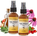 Mickelberry Gardens Honey Propolis Throat Spray - rahustav valulik kurgu relief & Propolis Immune Support täiskasvanutele ja lastele - Taimne ja mesi valem (2 oz, 2 Pack)