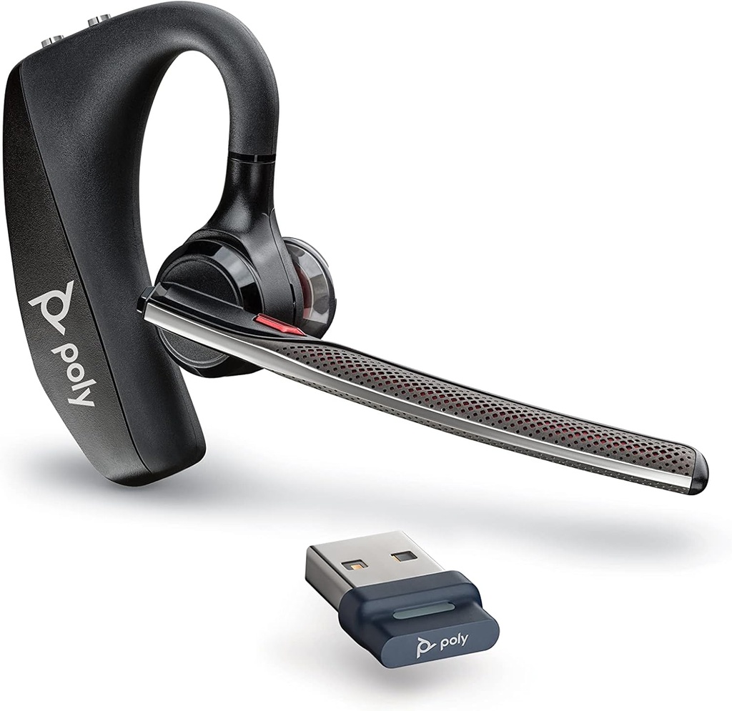 Poly Voyager 5200 UC Wireless Headset & Charging Case (Plantronics) - ühe kõrva peakomplekt w / müra tühistav Mic - Connect Mobile / Mac / PC kaudu Bluetooth - Works w / Teams, Zoom