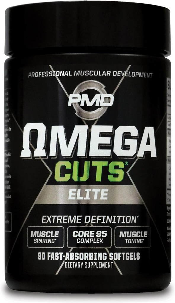 PMD Sport Omega kärbib Elite rasva kadu-lihaskoe määratlemine valem - Omega Rasvhapped, MCT ja CLA lihaste määratlus ja hooldus - Keto Sõbralik naistele ja meestele - Stimulant Free (90 Softgels)