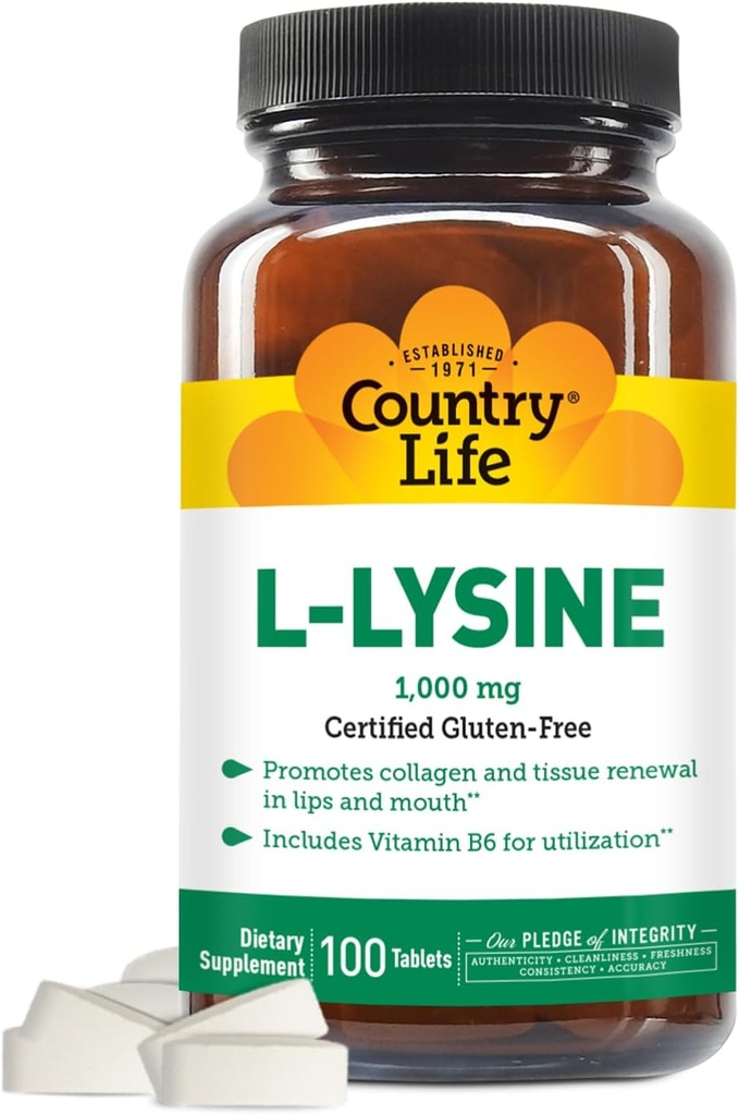 RIIK LIFE VITAMINS L-lüsiin 1000 mg B-6, 2,5 Naelad