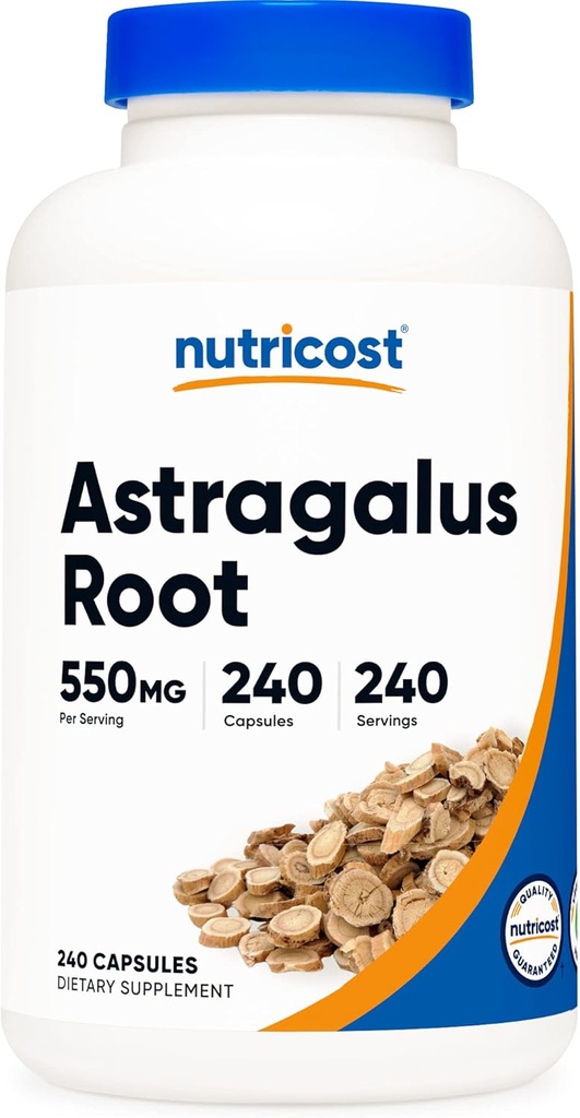 Nutricost Astragalus Capsules 550mg, 240 Vegetarian Capsules - Non-GMO and Gluten Free