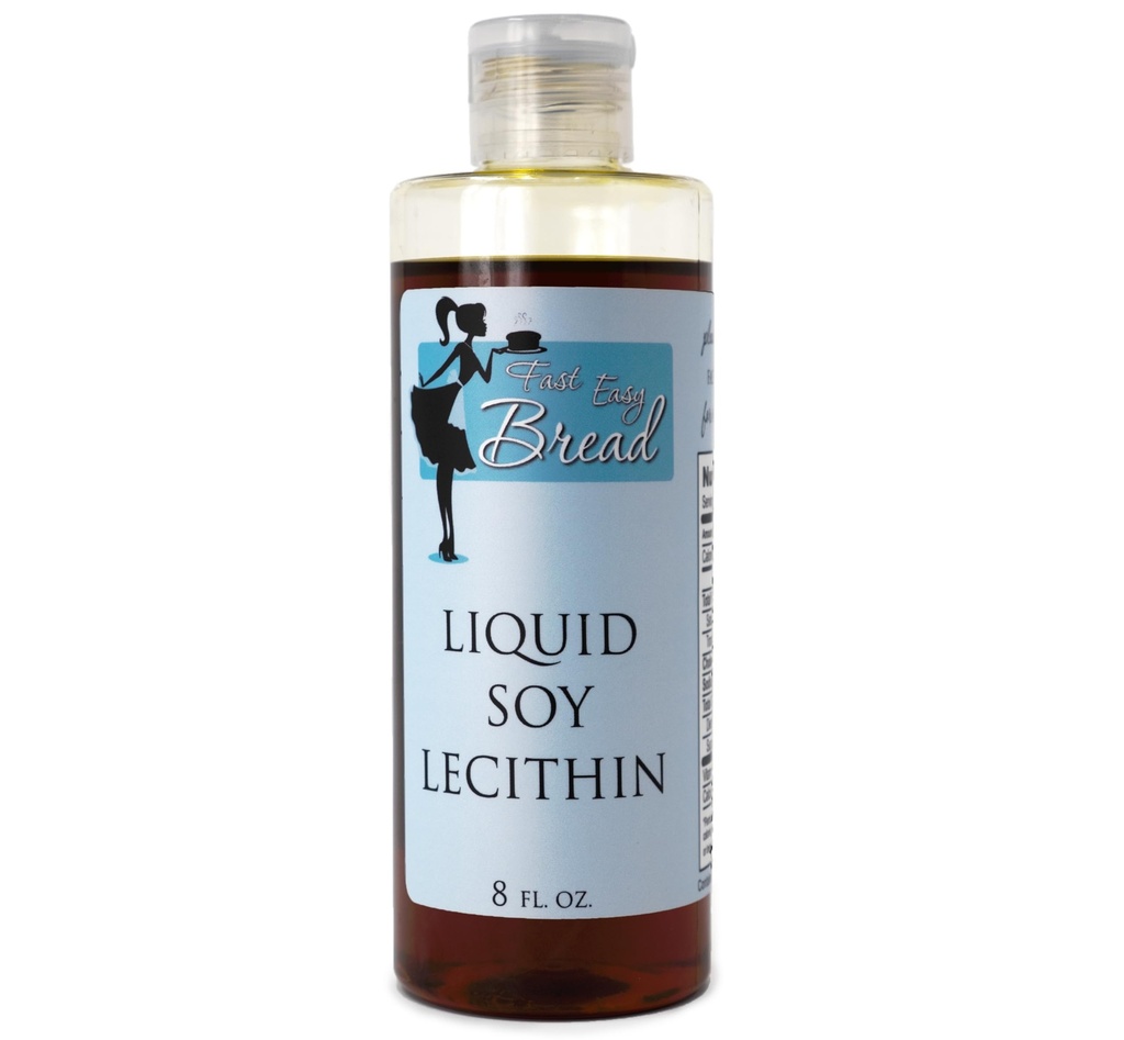 Kiire lihtne leib Sojaletsitiin Vedelik (8 oz) | Lihtne kasutada | Saadaval Mess-Free Squeezable Pudelis | Looduslik toiduklassi emulgaator | Suurendab taina tekstuuri ja koostisosade jaotust
