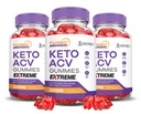 (3 Pack) Turbo Ripped Keto ACV Gummies Extreme 2000MG Turbo Ripped Keto Gummies Apple Siider Äädikas Formuleeritud Granaatõunapeedi Mahl Pulber B12 Vegan Non GMO 180 Gummys