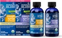 Emme Bliss Organic Cough Syrup & Licus lastele, päev ja öö Combo Pack koos C-vitamiini ja immuunsuse tugi, sisaldab orgaanilist mesi ja Ivy Leaf, 4 Fl Oz (pakk 2)