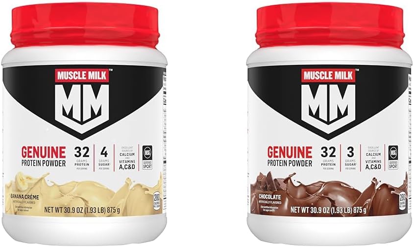Lihaspiim Ehtne valk Powder Bundle, Banana Crème 1.93 Pounds 12 Servings 32g Valk ja šokolaad 1.93 Pounds 12 Servings 32g Valk